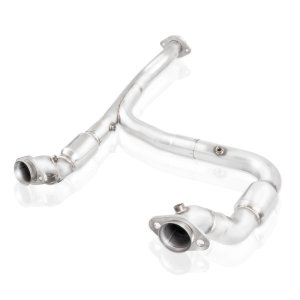 Ford F-150 Performance Exhaust - Stainless Works - Downpipe 3in High-Flow Cats Y-Pipe Factory Connection - `15-`20 Ford F-150 Performance Exhaust - Stainless Works - Downpipe 3in High-Flow Cats Y-Pipe Factory Connection - `15-`20
